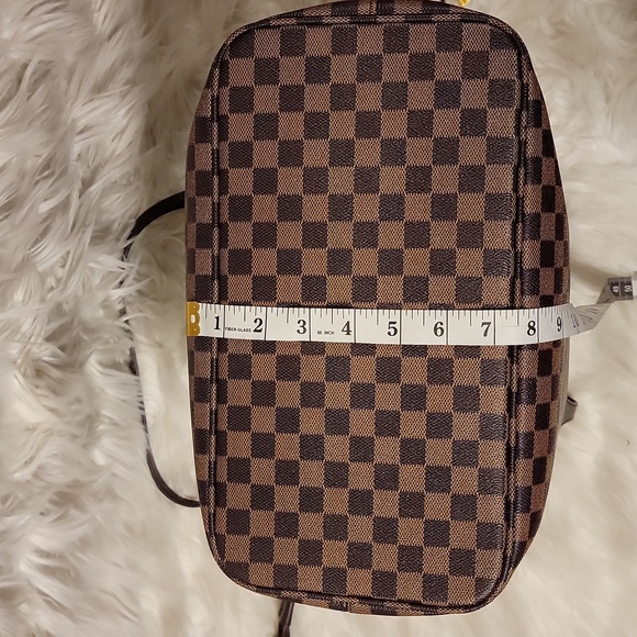 Brown Checkered Daisy Rose Bag and Wallet - Picture 5 of 11